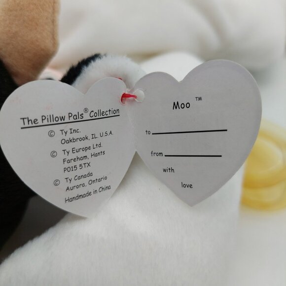 TY Pillow Pals “Moo” The Milk Cow Plush Stuffed Animal Toy 1994 - Picture 7 of 10